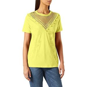 Desigual Dames Ts_Tropic Thoughts T-shirt, geel (Blazing 8035), XS