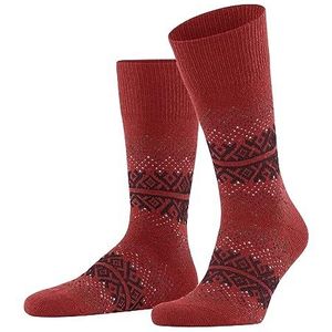 FALKE Heren Sokken Inverness M SO Wol Kasjmier Gedessineerd 1 Paar, Rood (Red 8784), 39-42