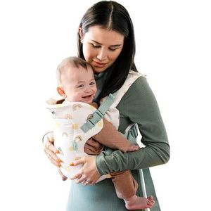 Infantino Flip Advanced 4-in-1 Babytrage – Ergonomische Babytrage mit 4 Tragepositionen – Für Säuglinge und Kleinkinder von 3,6-14,5kg - Grau & Tommee Tippee Twist and Click Advanced Windeleimer, weiß