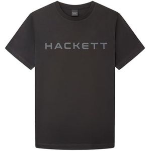 Hackett London Heren Heritage Number Polo T-shirt, zwart (zwart/grijs), S, Zwart (Zwart/Grijs), S