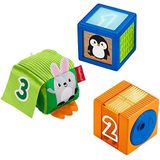 Fisher-Price stapel & ontdek stapelblokken, set van 3, kleurrijk speelgoed voor baby's vanaf 6 maanden, GJW13