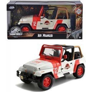 Jada Toys 253253005 - Jeep Wrangler Jurassic Park, metaal, 19 cm, meerkleurig, vanaf 8 jaar