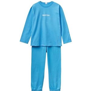 United Colors of Benetton Uniseks pyjamaset voor kinderen en jongens, Lichtblauw 16F, 3XL