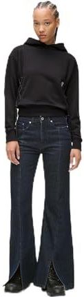 KARL LAGERFELD - 2430 - Jeans - Blauw Rinse - Taille Hoge - Evasé met Slit