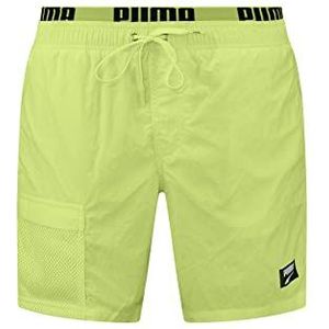 PUMA Heren Utility Mid Shorts, Fast Yellow, XXL