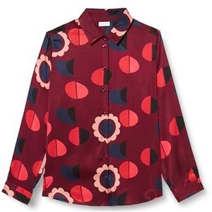 Seidensticker Damesblouse met lange mouwen, regular fit, Bordeaux, 36