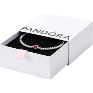 Pandora - Tennisarmband - Rood - Sterling Zilver - Glinsterende Edelstenen