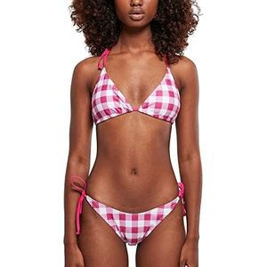 Urban Classics Dames Bikini Ladies Check Bikini Set tweedelig badpak voor vrouwen verkrijgbaar in 2 varianten, maten XS - XL, Brightvioletvichy, M