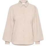 Blouse - Effen - Lange Mouw - Normale Pasvorm - Gedrapeerd