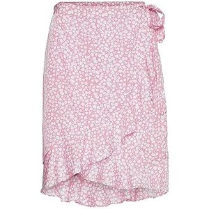 VERO MODA Vmhenna Wrap Short Skirt Ga Noos wikkelrok voor dames, Geranium Roze/Aop: Mini Henna Vic Aop, XL