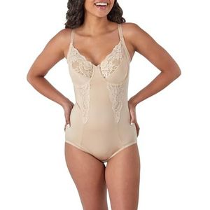 Maidenform Ultra Firm Women's Shapewear, Body Shaper with Built-In Underwire Bra, Allover Sculpting & Firm Control, Paris Nude, 38D