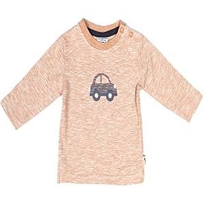 SALT AND PEPPER Baby-jongens shirt met lange mouwen en autoprint, van biologisch katoen, voor kleine kinderen, karamel, normaal