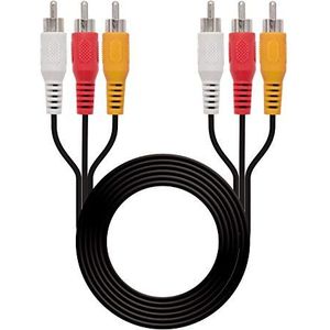 Nano Cable 10.24.0802 audiokabel (3 cinch-stekker, 1,8 m), zwart