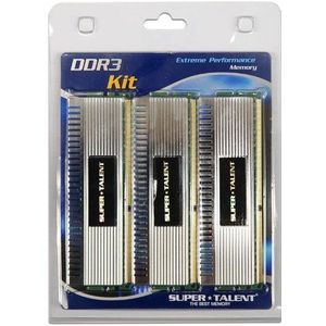 Super Talent Chrome Series werkgeheugen 6GB (1600 MHz, 240-polig, 3x 2GB) DDR3-RAM Kit3