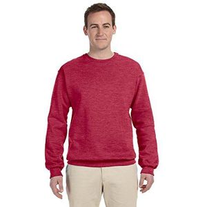 Jerzees NuBlend Hoodies & Sweatshirts voor heren (gepensioneerde kleuren), Sweatshirt - Heather Red, L