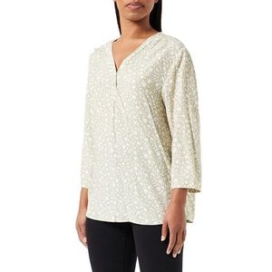 SIDONA Dames shirtblouse 10125613-SI01, beige meerkleurig, XL, Beige meerkleurig, XL