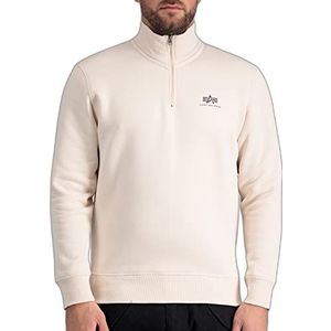 ALPHA INDUSTRIES Half Zip Sweater SL Sweatshirt voor heren, wit (Jet Stream White), M