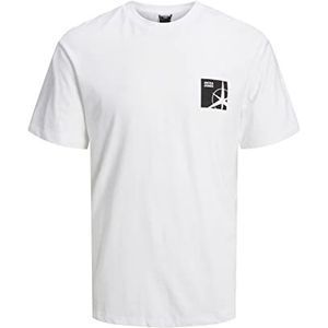 JACK & JONES PLUS JCOFILO Summer Tee SS Crew Neck PLS T-shirt, wit, 5XL, wit, 5XL