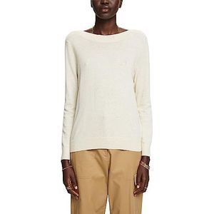 ESPRIT Pullover met boothals, zand, M