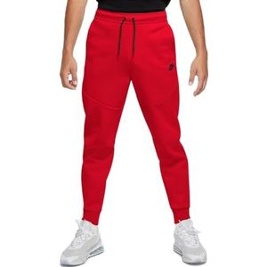Nike M NSW TCH FLC Jggr sportbroek heren, University rood/zwart, L