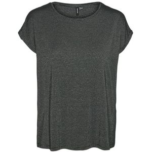 VERO MODA VMLAVA Glitter SS TOP Stripe GA NOOS, Scarab/Stripes: goud Lurex, XS