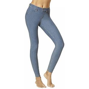 HUE Essentiële denim legging voor dames | Modieuze legging met achterzakken, Stone Acid Wash, XS