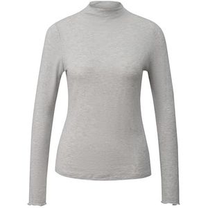 comma casual identity - Shirt - Greymelange - Lange Mouwen - Slim Fit