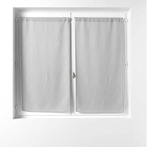 douceur d'intérieur, Gordijnen, recht, 2 x 60 x 160 cm, voile, soane, grijs, 1 paar