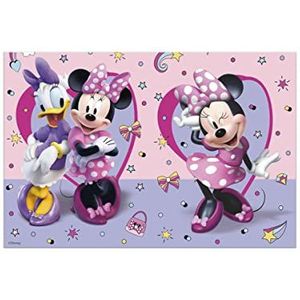 Procos - Kunststof tafelkleed Disney Minnie Junior (180 x 120 cm), roze, 93833