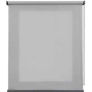 Transparant rolgordijn voor ramen en deuren, basic rolgordijn, top lichtgrijs, 140 x 250 cm