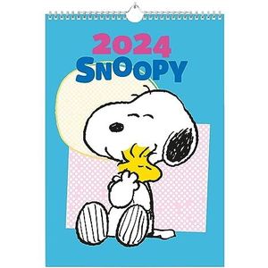 Grupo Erik A3 Kalender 2024 Snoopy - Wandkalender 12 maanden - Familiekalender - 29,7x42 cm