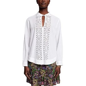 ESPRIT Geborduurde katoenen blouse, wit, XXS
