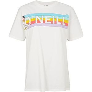 O'NEILL Connective Graphic Long T-Shirt, 11010 Snow White, Regular voor dames, 11010 sneeuwwit, L/XL