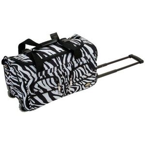 Rockland Rolling Duffel Bag Rolling Duffel Bag, One Size, Reistas met Wielen, Zebra, Eén maat, Rollende plunjezak