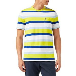 ORIGINAL PENGUIN Heren KNT Fash Tee Stripe W Pocket T-shirt, Groene glans, M