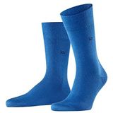 Burlington Heren Sokken Leeds M SO Katoen Wol eenkleurig 1 Paar, Blauw (Royal Blue 6051), 40-46