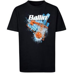 Mister Tee - Kids Blue Ballin' Kinder T-shirt - Kids 158 164 - Zwart