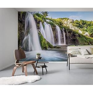 Komar Fleece Muurafbeelding - Downfall - Grootte 368 x 248 cm, 4 delen inclusief lijm - behang, woonkamer, slaapkamer