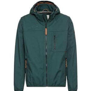 camel active Softshelljas voor heren met afneembare capuchon, pine green, 62