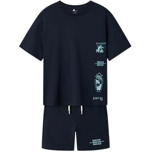 Name it kids Jongens Nkmhirlan/Henlo Ss Nreg Top Set Pb, Dark Sapphire, 146