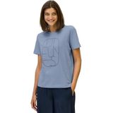 Cecil Dames Shirt met kunstwerk in Blauw, Gr: L