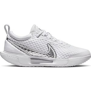 Nike Nikecourt Zoom Pro Sneakers voor dames, Wit metallic zilver, 38.5 EU