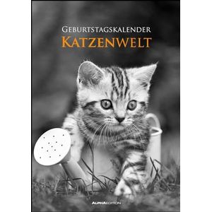 Geburtstagskalender Katzenwelt - Wandkalender A4 - Jahresunabhängig