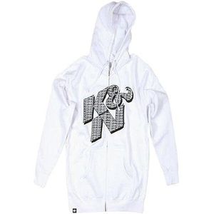 K en N 88-11943-S Sweatshirt met ritssluiting - wit