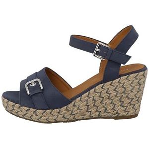 Tom Tailor 5390010024 Damessandalen met sleehak, denim, 39 EU, denim, 39 EU