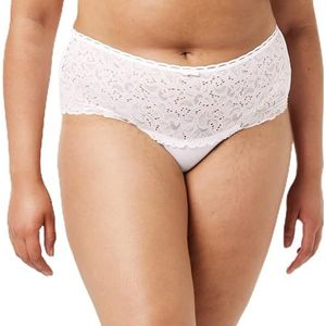 Playtex Culotte Midi Coeur Croisé Féminin Recyclé Slip voor dames, wit, 50