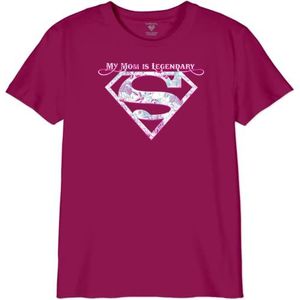 dc comics Supergirl - My Mom is Legendary GISUPGOTS002 T-shirt voor kinderen, fuchsia, maat 06 jaar, Fuchsia, 6 Jaren