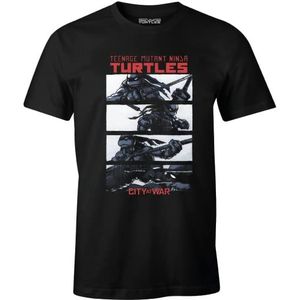 Tortues Ninja METMNTDTS015 T-shirt, zwart, S, zwart, S