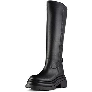 L37 HANDMADE SHOES Dames Black Ice Over-The-knieboot, 36 EU