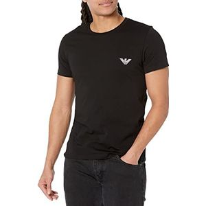 Emporio Armani Swimwear Heren Emporio Armani Bold Crew Neck T-shirt, zwart/verticaal logo, XL, zwart/verticaal logo, XL